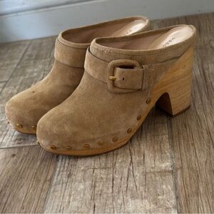 Veronica Beard Brown Suede Mules